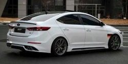 4 999 р. Пороги накладки AD Zest Style Hyundai Elantra AD дорестайлинг (2016-2019) (Неокрашенные)  с доставкой в г. Вологда. Увеличить фотографию 2