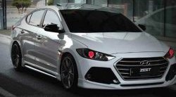 4 999 р. Пороги накладки AD Zest Style Hyundai Elantra AD дорестайлинг (2016-2019) (Неокрашенные)  с доставкой в г. Вологда. Увеличить фотографию 3