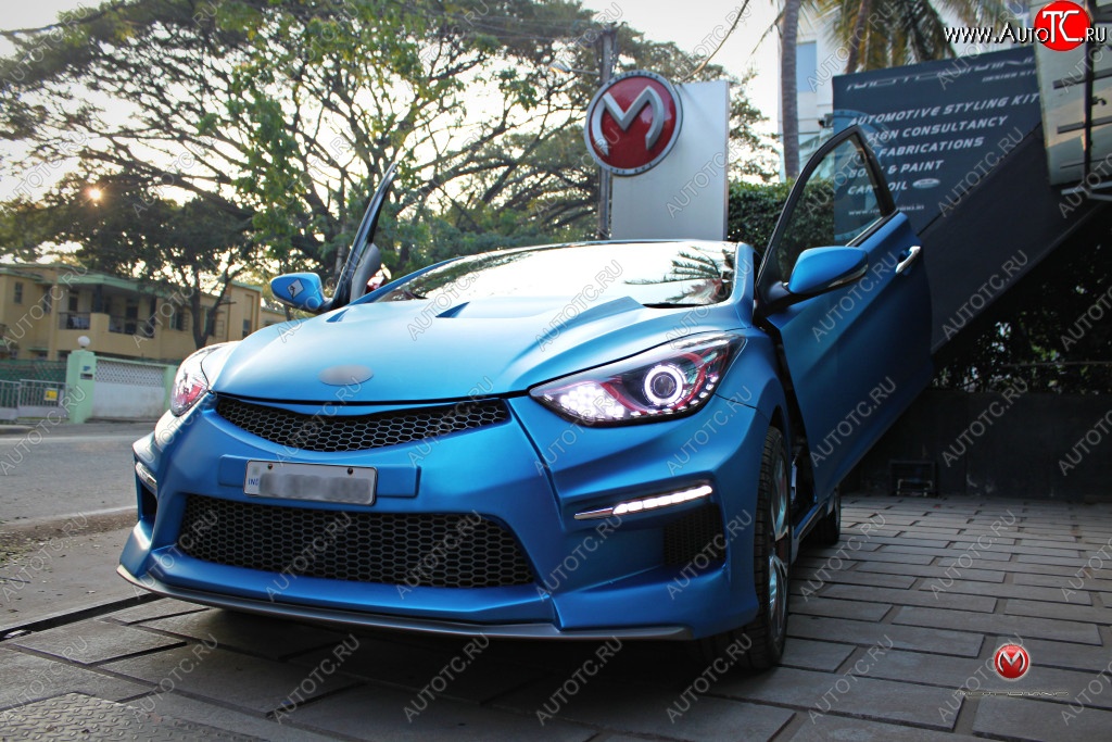 9 299 р. Передний бампер с решеткой радиатора M&S VERSION Hyundai Elantra MD дорестайлинг (2010-2013) (Неокрашенный)  с доставкой в г. Вологда