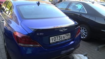7 949 р. Спойлер на багажник АвтоКрат Hyundai Genesis DH седан рестайлинг (2014-2017) (Неокрашенный)  с доставкой в г. Вологда. Увеличить фотографию 4