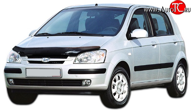 2 599 р. Дефлектор капота NovLine Hyundai Getz TB хэтчбэк 5 дв. дорестайлинг (2002-2005)  с доставкой в г. Вологда