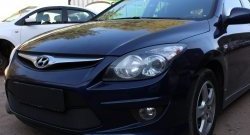 1 469 р. Сетка на бампер Russtal (черная) Hyundai I30 FD универсал рестайлинг (2010-2012)  с доставкой в г. Вологда. Увеличить фотографию 2