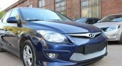 1 539 р. Сетка на бампер Russtal (хром) Hyundai I30 FD универсал рестайлинг (2010-2012)  с доставкой в г. Вологда. Увеличить фотографию 2
