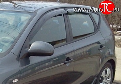 188 р. Дефлекторы окон (ветровики) Novline 4 шт. Hyundai I30 2 GD дорестайлинг универсал (2011-2015)  с доставкой в г. Вологда