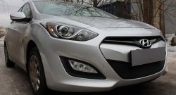 1 839 р. Сетка на бампер Russtal (черная) Hyundai I30 2 GD дорестайлинг, хэтчбэк 5 дв. (2011-2015)  с доставкой в г. Вологда. Увеличить фотографию 4