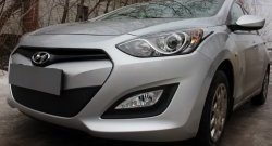 1 839 р. Сетка на бампер Russtal (черная) Hyundai I30 2 GD дорестайлинг, хэтчбэк 5 дв. (2011-2015)  с доставкой в г. Вологда. Увеличить фотографию 5