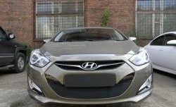 2 099 р. Сетка на бампер Russtal (черная) Hyundai I40 1 VF дорестайлинг седан (2011-2015)  с доставкой в г. Вологда. Увеличить фотографию 3