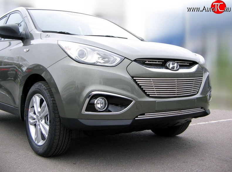 5 999 р. Верхняя декоративная вставка воздухозаборника Berkut Hyundai IX35 LM дорестайлинг (2009-2013)  с доставкой в г. Вологда