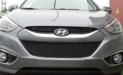 2 089 р. Сетка на бампер Russtal (черная) Hyundai IX35 LM дорестайлинг (2009-2013)  с доставкой в г. Вологда. Увеличить фотографию 7