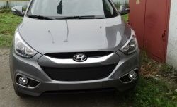 2 089 р. Сетка на бампер Russtal (черная) Hyundai IX35 LM дорестайлинг (2009-2013)  с доставкой в г. Вологда. Увеличить фотографию 8