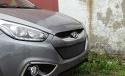 2 089 р. Сетка на бампер Russtal (черная) Hyundai IX35 LM дорестайлинг (2009-2013)  с доставкой в г. Вологда. Увеличить фотографию 9