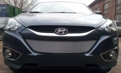 2 199 р. Сетка на бампер Russtal (хром) Hyundai IX35 LM дорестайлинг (2009-2013)  с доставкой в г. Вологда. Увеличить фотографию 4