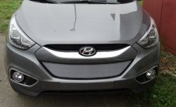2 199 р. Сетка на бампер Russtal (хром) Hyundai IX35 LM дорестайлинг (2009-2013)  с доставкой в г. Вологда. Увеличить фотографию 6