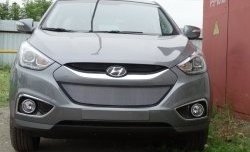 2 199 р. Сетка на бампер Russtal (хром) Hyundai IX35 LM дорестайлинг (2009-2013)  с доставкой в г. Вологда. Увеличить фотографию 7
