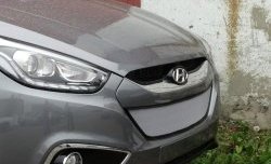2 199 р. Сетка на бампер Russtal (хром) Hyundai IX35 LM дорестайлинг (2009-2013)  с доставкой в г. Вологда. Увеличить фотографию 8