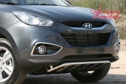 17 369 р. Защита переднего бампера с профилем Souz-96 (d42) Hyundai IX35 LM дорестайлинг (2009-2013)  с доставкой в г. Вологда. Увеличить фотографию 2