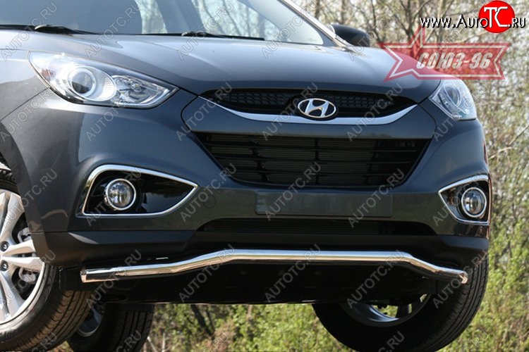 1 052 р. Защита переднего бампера одинарная Souz-96 (d60) Hyundai IX35 LM дорестайлинг (2009-2013)  с доставкой в г. Вологда