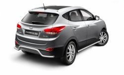 6 899 р. Защита заднего бампера из трубы диаметром 51 мм Petroil Tuning Hyundai IX35 LM дорестайлинг (2009-2013) (Нержавеющая полированная сталь)  с доставкой в г. Вологда. Увеличить фотографию 2