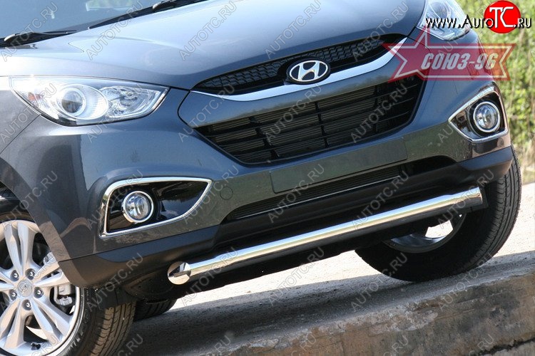12 914 р. Защита переднего бампера одинарная Souz-96 (d76) Hyundai IX35 LM дорестайлинг (2009-2013)  с доставкой в г. Вологда