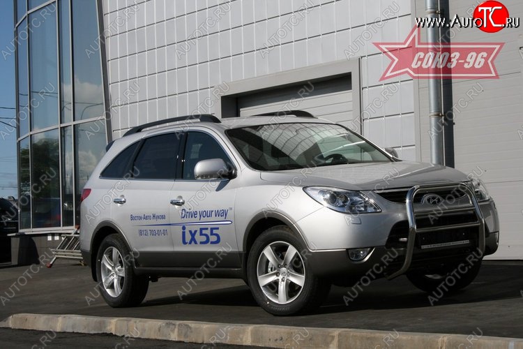 13 499 р. Защита переднего бампера Souz-96 (d60) Hyundai IX55 EN (2006-2013)  с доставкой в г. Вологда