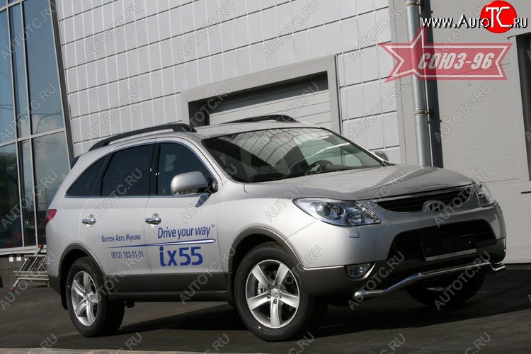 12 329 р. Защита переднего бампера одинарная Souz-96 (d60) Hyundai IX55 EN (2006-2013)  с доставкой в г. Вологда