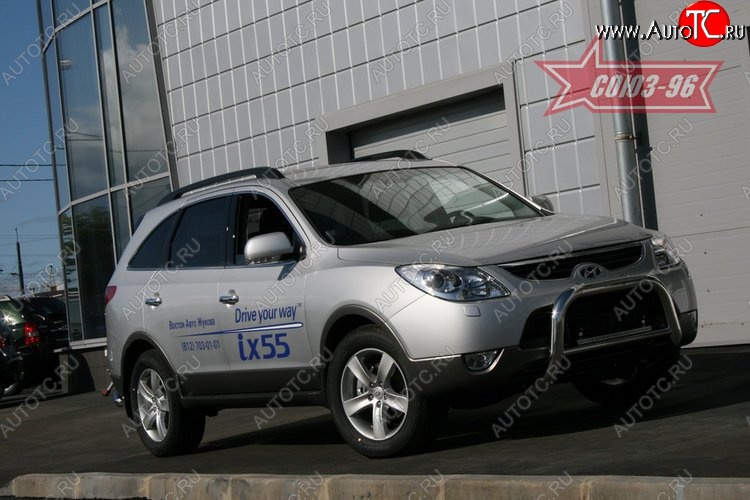 21 239 р. Защита переднего бампера Souz-96 (d76) Hyundai IX55 EN (2006-2013)  с доставкой в г. Вологда