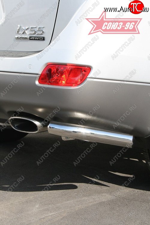 10 079 р. Защита заднего бампера из боковых уголков Souz-96 (d60) Hyundai IX55 EN (2006-2013)  с доставкой в г. Вологда