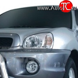 1 484 р. Прозрачная защита передних фар Novline Hyundai Santa Fe SM (2000-2012)  с доставкой в г. Вологда