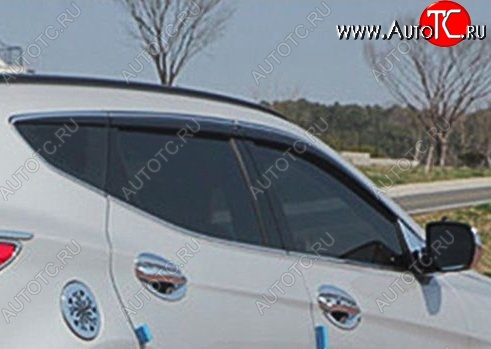 5 349 р. Комплект дефлекторов окон СТ Hyundai Santa Fe DM дорестайлинг (2012-2016)  с доставкой в г. Вологда