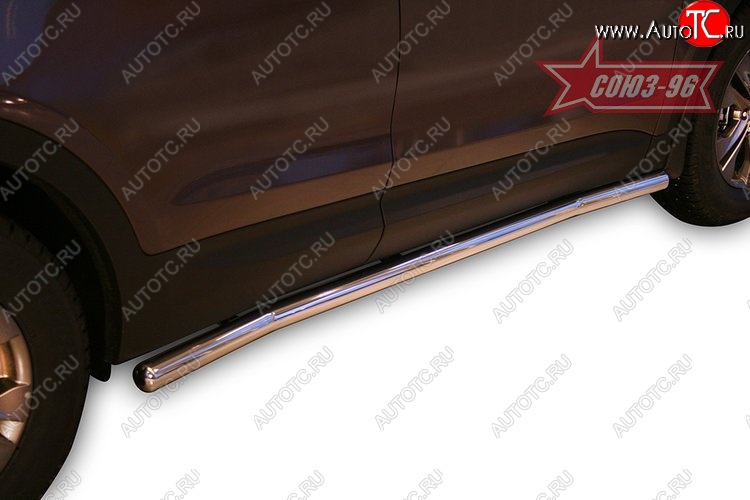 13 445 р. Защита порогов Souz-96 (d60) Hyundai Santa Fe DM дорестайлинг (2012-2016)  с доставкой в г. Вологда