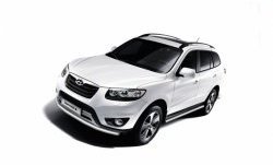 Защита порогов из круглой трубы диаметром 63 мм Petroil Tuning Hyundai Santa Fe DM дорестайлинг (2012-2016) (Нержавеющая полированная сталь)