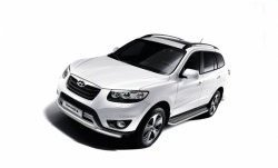 Широкая защита порогов Petroil Tuning Hyundai Santa Fe DM дорестайлинг (2012-2016) (Нержавеющая полированная сталь)