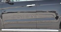12 299 р. Защита порогов из круглой трубы диаметром 63 мм Russtal Hyundai Santa Fe DM дорестайлинг (2012-2016) (Защита порогов с со скосами на торцах (вариант 1))  с доставкой в г. Вологда. Увеличить фотографию 10