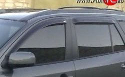 Комплект дефлекторов окон (ветровиков) 4 шт. Russtal Hyundai Santa Fe CM дорестайлинг (2006-2009)