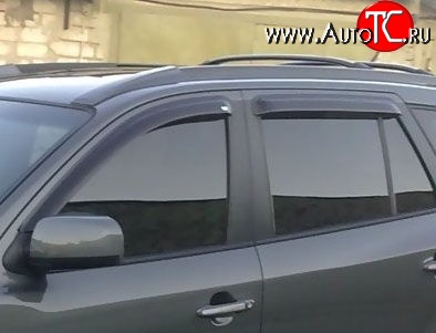 999 р. Комплект дефлекторов окон (ветровиков) 4 шт. Russtal Hyundai Santa Fe CM дорестайлинг (2006-2009)  с доставкой в г. Вологда