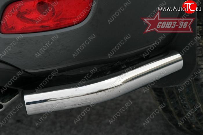 7 244 р. Защита заднего бампера из боковых уголков Souz-96 (d60) Hyundai Santa Fe CM дорестайлинг (2006-2009)  с доставкой в г. Вологда