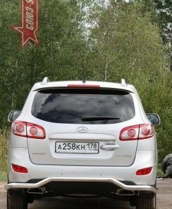 11 159 р. Защита заднего бампера Souz-96 (d60) Hyundai Santa Fe CM рестайлинг (2009-2012)  с доставкой в г. Вологда. Увеличить фотографию 3