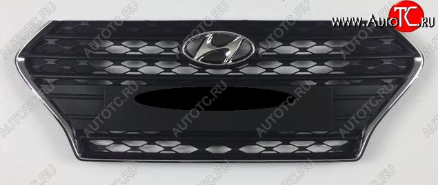 18 499 р. Решётка радиатора Стандарт Hyundai Solaris HCR седан дорестайлинг (2017-2020)  с доставкой в г. Вологда