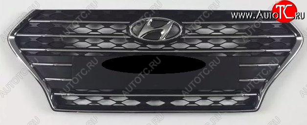26 899 р. Решётка радиатора Стандарт (с хромироваными полосками) Hyundai Solaris HCR седан дорестайлинг (2017-2020)  с доставкой в г. Вологда