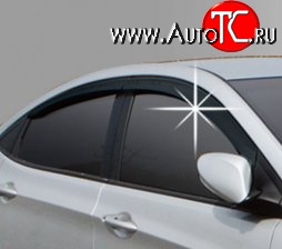 629 р. Комплект дефлекторов окон (ветровиков) 4 шт. (хетчбек) Novline Hyundai Solaris RBr хэтчбэк рестайлинг (2014-2017)  с доставкой в г. Вологда