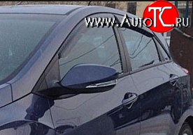 999 р. Комплект дефлекторов окон (ветровиков) 4 шт. (хетчбек) Russtal Hyundai Solaris RBr хэтчбэк дорестайлинг (2010-2014)  с доставкой в г. Вологда