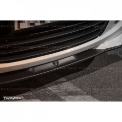 2 899 р. Накладка на передний бампер TopKontur Design v2 Hyundai Solaris RBr седан дорестайлинг (2010-2014) (Неокрашенная)  с доставкой в г. Вологда. Увеличить фотографию 2