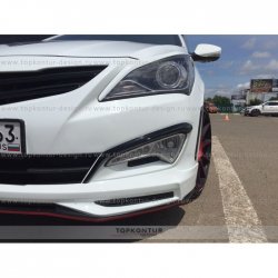 1 499 р. Реснички на фары Zeus Hyundai Solaris RBr седан дорестайлинг (2010-2014) (Неокрашенные)  с доставкой в г. Вологда. Увеличить фотографию 3