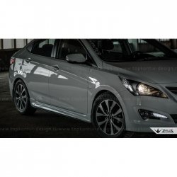 1 499 р. Реснички на фары Zeus Hyundai Solaris RBr седан дорестайлинг (2010-2014) (Неокрашенные)  с доставкой в г. Вологда. Увеличить фотографию 8