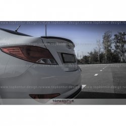 4 499 р. Лип спойлер HS1 Hyundai Solaris RBr седан дорестайлинг (2010-2014) (Неокрашенный)  с доставкой в г. Вологда. Увеличить фотографию 3