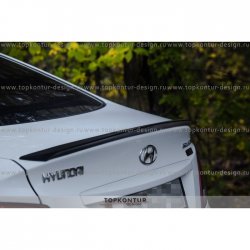 4 499 р. Лип спойлер HS1 Hyundai Solaris RBr седан дорестайлинг (2010-2014) (Неокрашенный)  с доставкой в г. Вологда. Увеличить фотографию 6