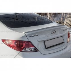 4 499 р. Лип спойлер HS-2 Hyundai Solaris RBr седан дорестайлинг (2010-2014) (Неокрашенный)  с доставкой в г. Вологда. Увеличить фотографию 6