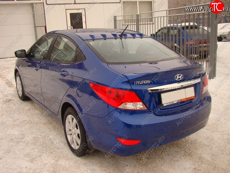5 949 р. Лип спойлер SPORTEST Hyundai Solaris RBr седан дорестайлинг (2010-2014) (Неокрашенный)  с доставкой в г. Вологда