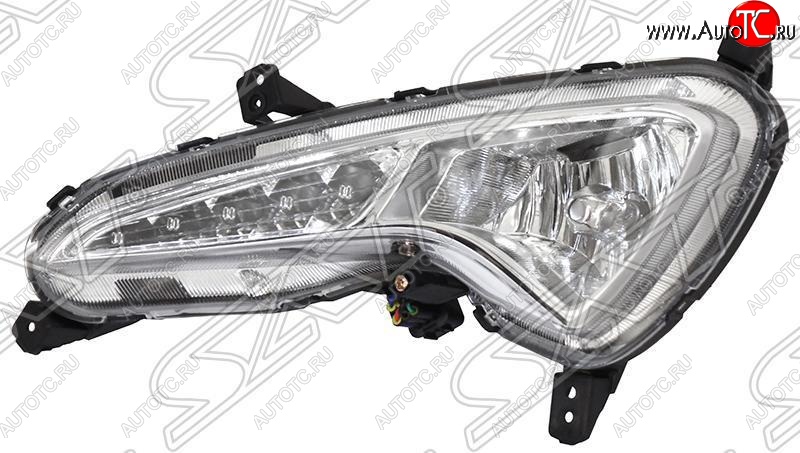 3 499 р. Левая противотуманная фара SAT (с ДХО)  Hyundai Solaris  RBr (2014-2017) седан рестайлинг  с доставкой в г. Вологда