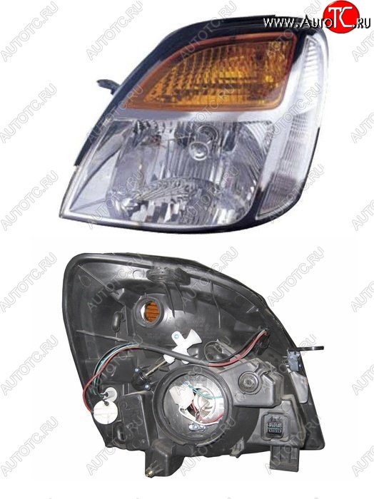 6 549 р. Левая фара SAT Hyundai Starex/H1 A1 рестайлинг (2004-2007)  с доставкой в г. Вологда